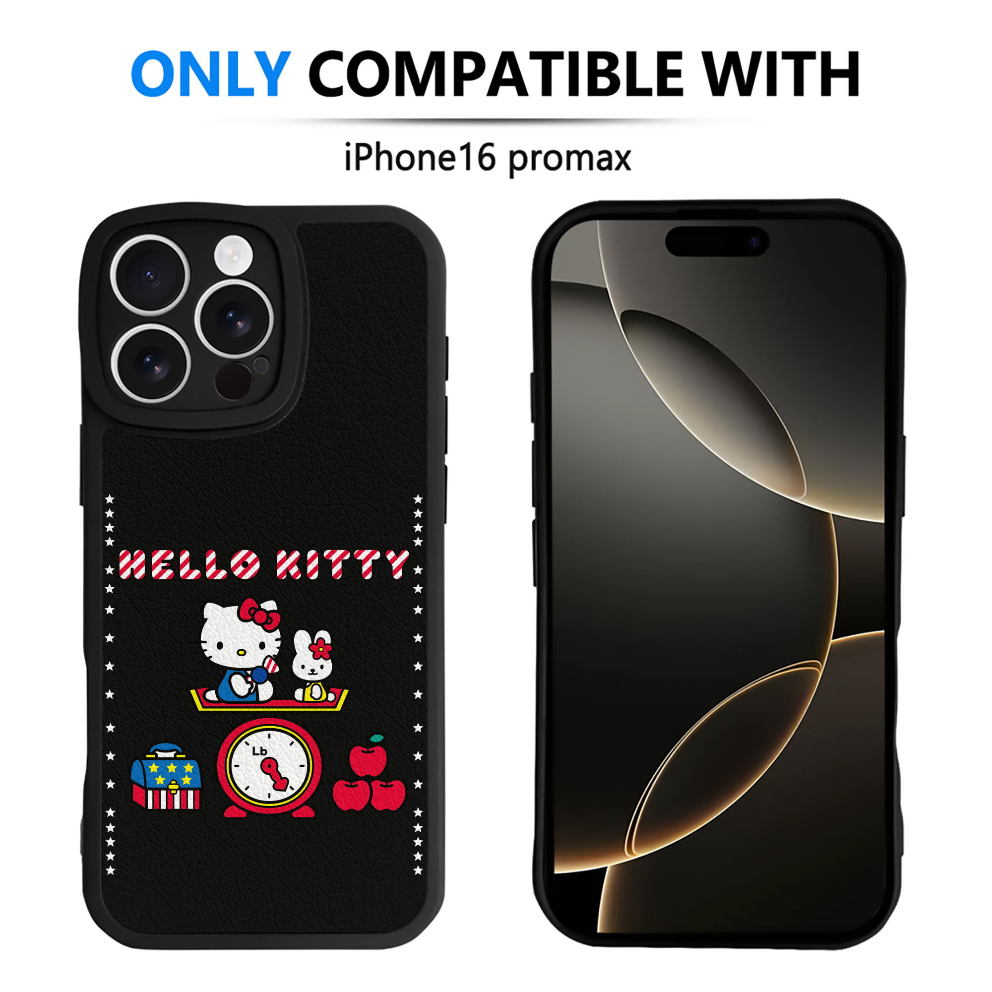 （画像用） Hello Kitty ハローキティ 【iPhone 16シリーズ対応】シリコンスマホケース（レザー調） 材質：シリコン